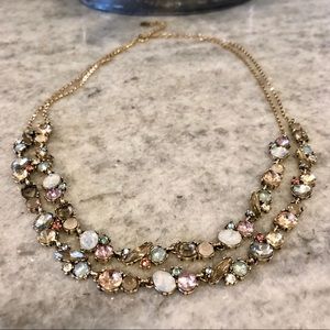 Loft double strand crystal garden necklace